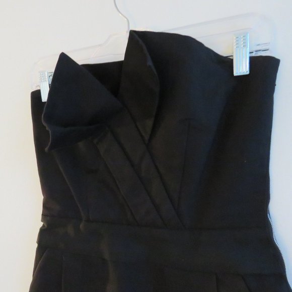 JENNI KAYNE Black Strapless Silk Lined Bustier Mini Dress - Size US 2 - Picture 4 of 16